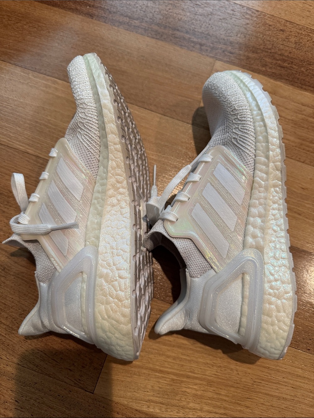 adidas ultraboost White Knit Lace-Up Running Shoes - Picture 2 of 6